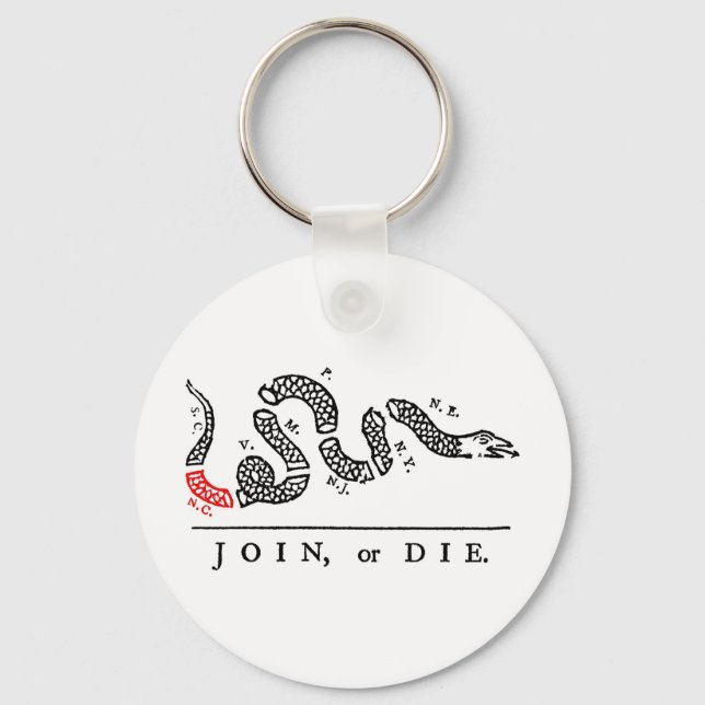 JOIN, or DIE North Carolina Keychain (Front)