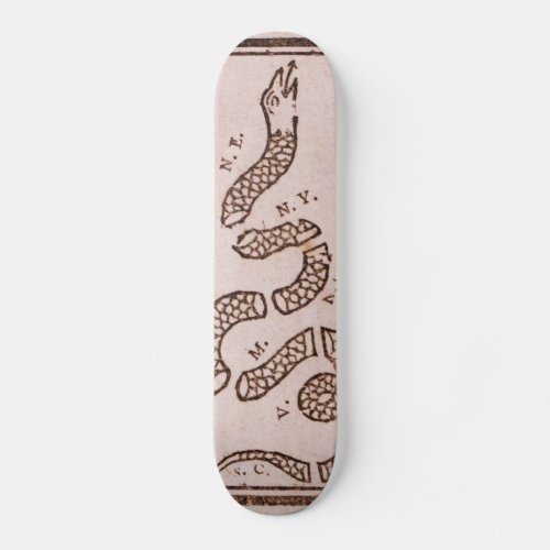 Join or Die ORIGINAL Benjamin Franklin Cartoon Skateboard Deck