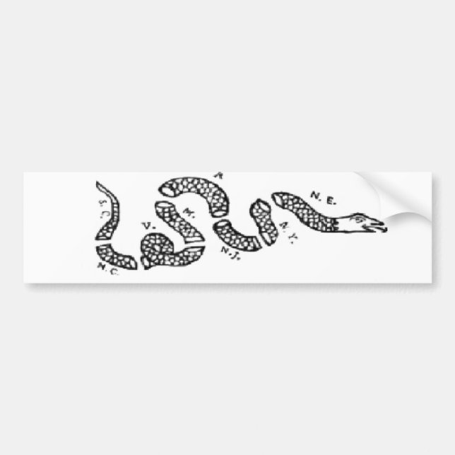 Join Or Die Snake Bumper Sticker (Front)