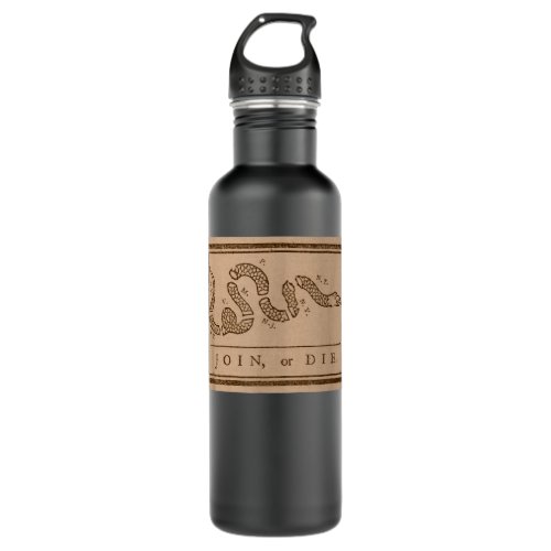 Join or Die Snake _ US History Stainless Steel Water Bottle