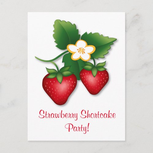Join our Strawberry Shortcake Party Postcard