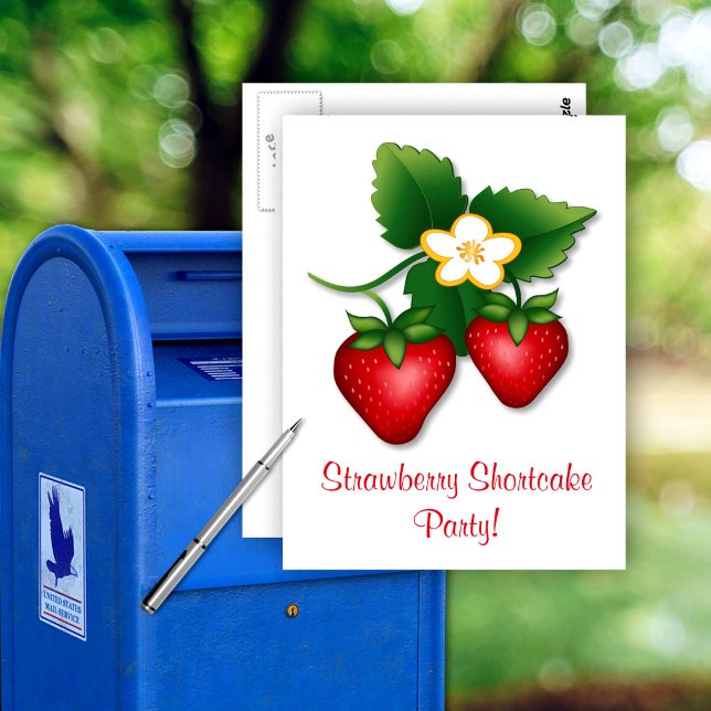 Join our Strawberry Shortcake Party Postcard (Join our Strawberry Shortcake Party with a Postcard .Send a slice of summer sweetness. )