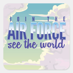Join the Air Force Poster Square Sticker