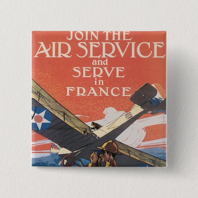 Join the Air Service Pinback Button (Front)