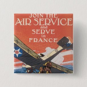 Join the Air Service Pinback Button