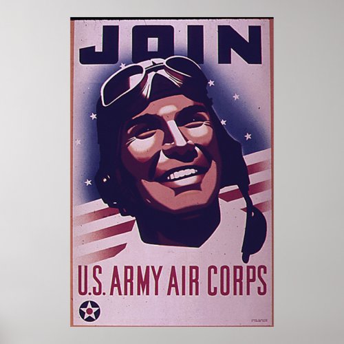 Join The Army Air Corps Poster