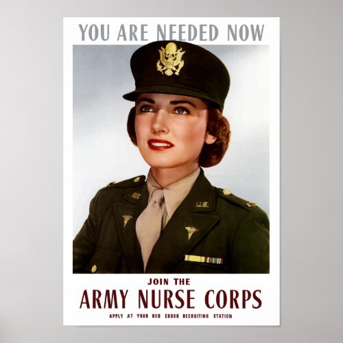 Join The Army Nurse Corps __ WWII Poster