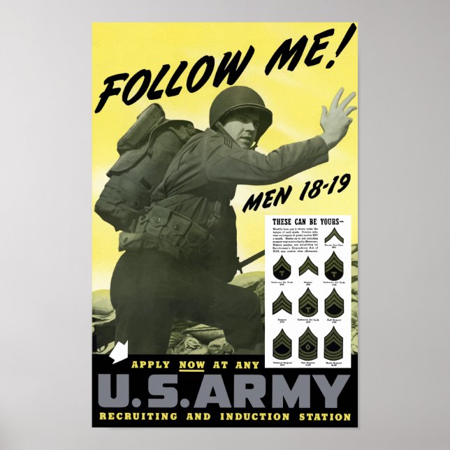 Join The Army -- WWII Poster (Front)