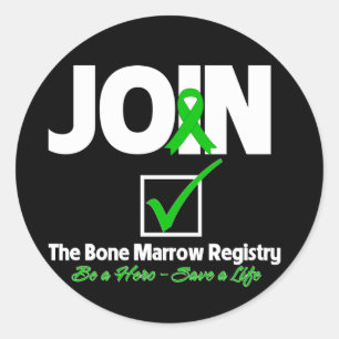 Join The Bone Marrow Registry - Save a Life Classic Round Sticker