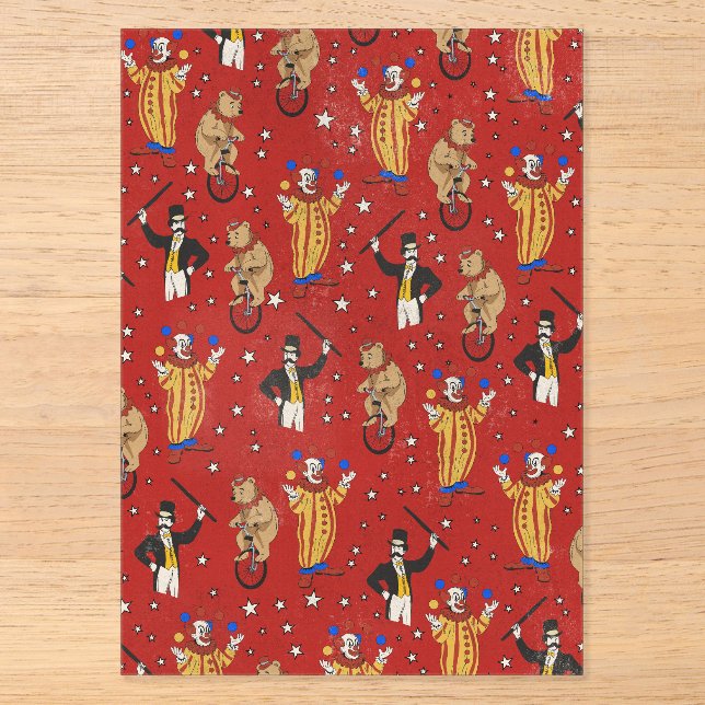Join The Circus Pattern Acrylic Invitations (Front)