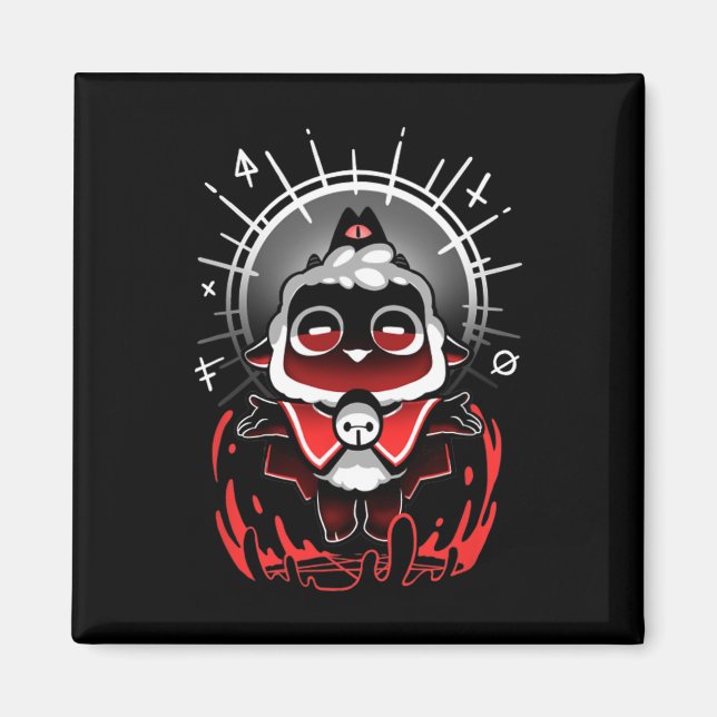 Join The Cult - Cult Of The Lamb Cute Gamer Cult O Magnet (Front)