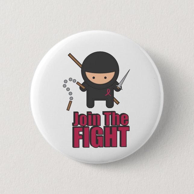 Join The Fight Against Breast Cancer Button (Front)