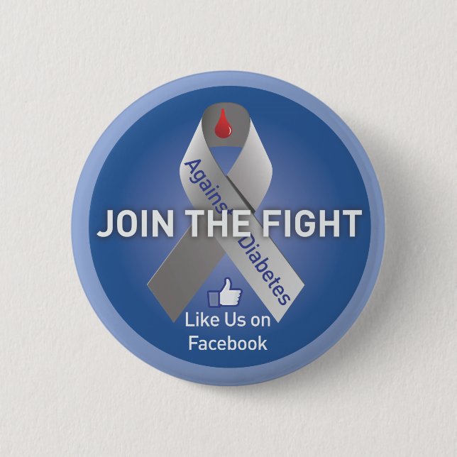 Join The Fight Against Diabetes Pinback Button (Front)