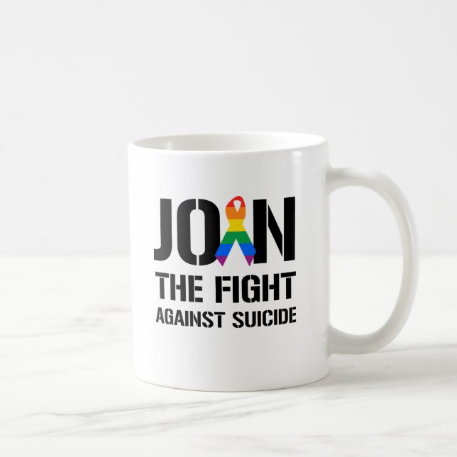 Join the fight against gay suicide coffee mug (Right)