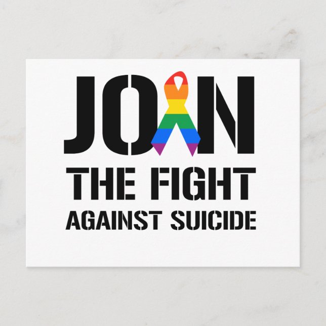 Join the fight against gay suicide postcard (Front)