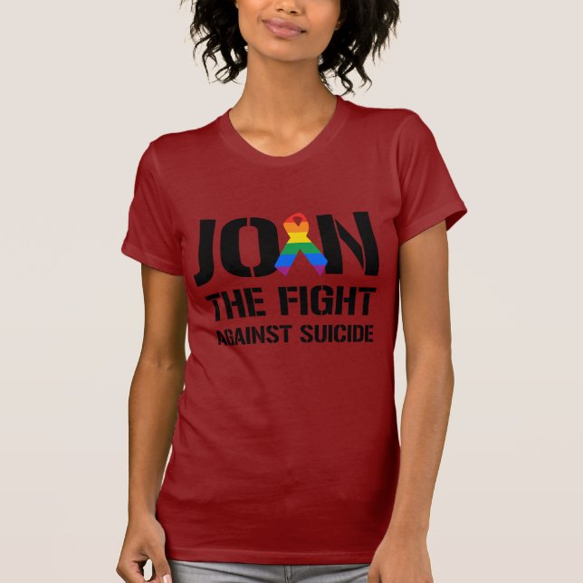 Join the fight against gay suicide T-Shirt (Front)