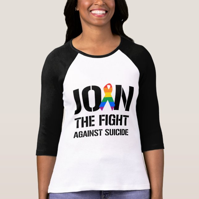 Join the fight against gay suicide T-Shirt (Front)