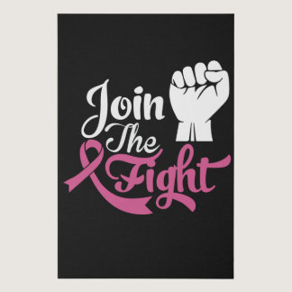 Join The Fight Family Matching Breast Cancer Gift Faux Canvas Print