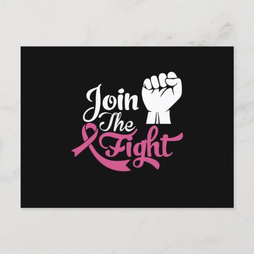 Join The Fight Family Matching Breast Cancer Gift Postcard