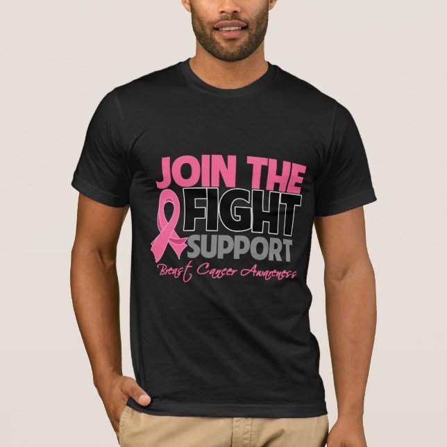 Join The Fight Support Breast Cancer Awareness T-Shirt (Front)