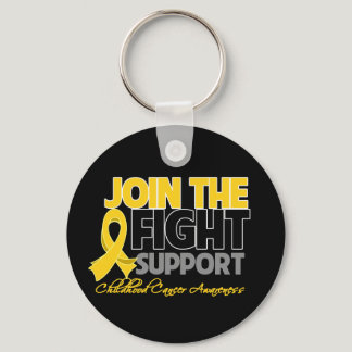 Join The Fight Support Childhood Cancer Awareness Keychain