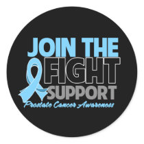 Join The Fight Support Prostate Cancer Awareness Classic Round Sticker