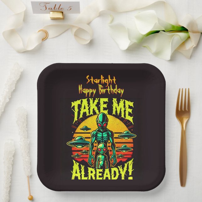 Join the Intergalactic Adventure Today! Paper Plates (Wedding)