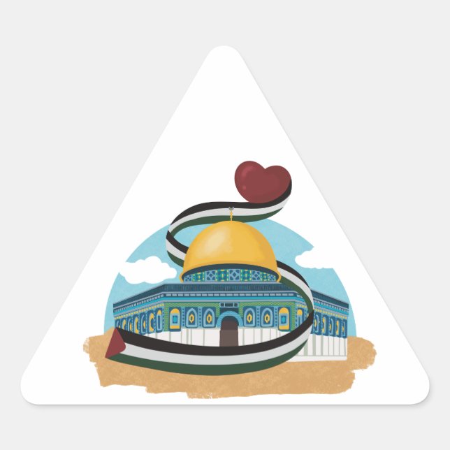 Join the movement for justice and solidarity today triangle sticker (Front)