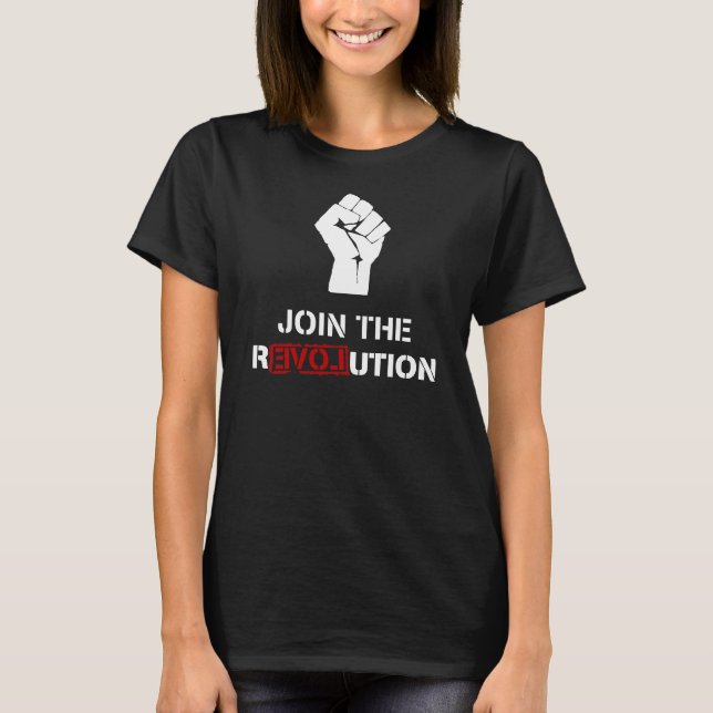 Join The Resistance - Black Womens T-shirt (Front)