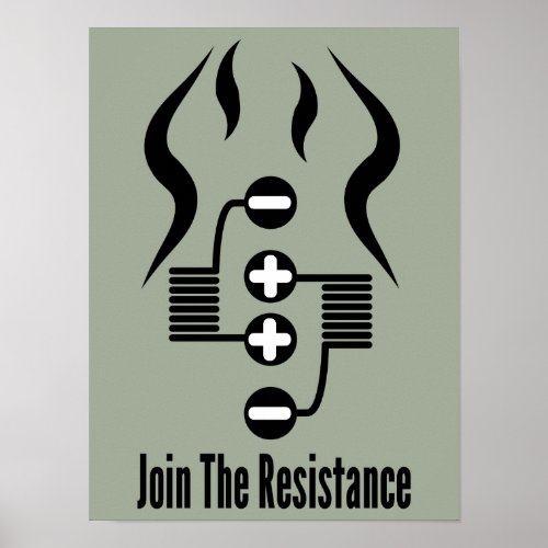 Join The Resistance _ Light Olive Drab Poster