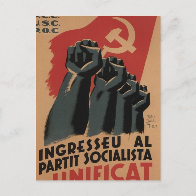 Join the Socialist Unity Party_Propaganda Poster Invitation Postcard (Front)