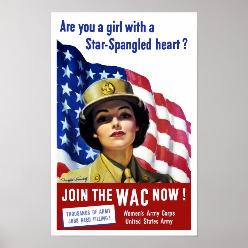 Join The WAC Now __ WWII Poster