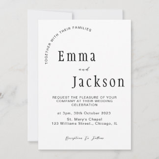 "Join us as we say 'I do': Simple and Elegant Invitation