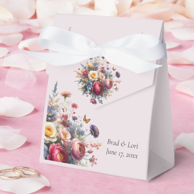 Join Us as We Say 'I Do' with beautiful Florals Favor Boxes (Wedding)