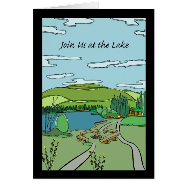 Join Us at the Lake, Invitation Cottage Visit (Front)