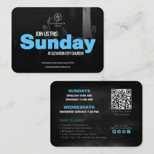 Join Us Church Invitation Calling Card Template