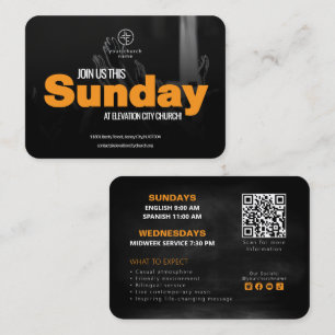 Join Us Church Invitation Calling Card Template