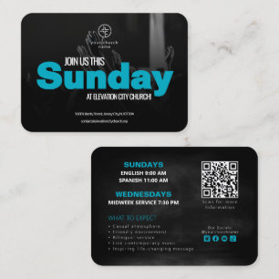 Join Us Church Invitation Calling Card Template