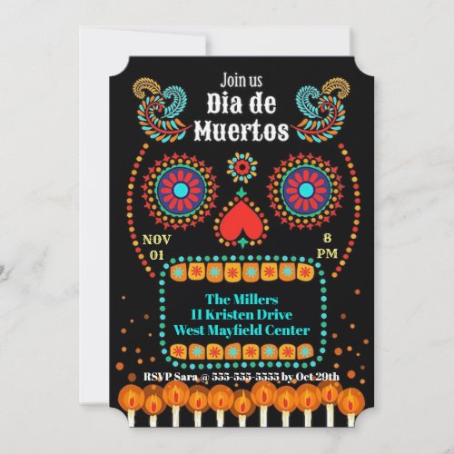 Join Us Day Of The Dead Party Invitation