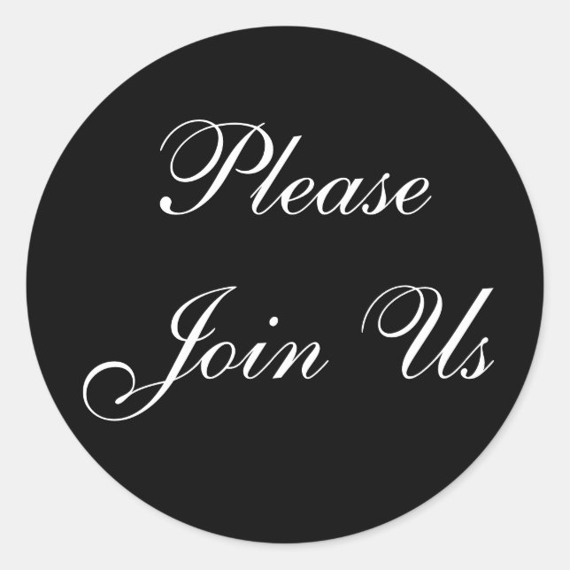 Join Us Envelope Sticker (Front)