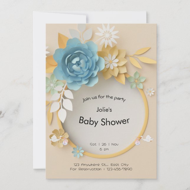 Join us for a Baby Shower Party - Invitation Card (Front)