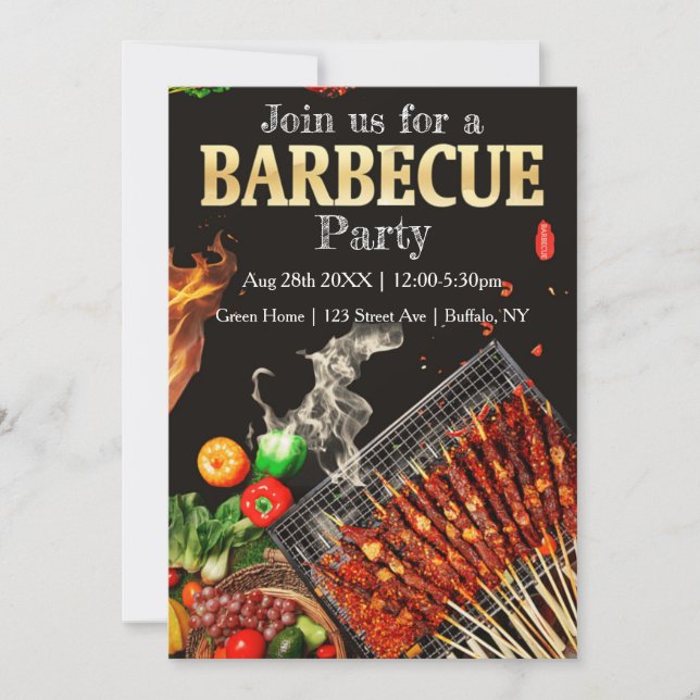 Join Us For A Barbecue Party Invitation (Front)