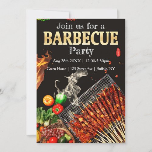 Join Us For A Barbecue Party Invitation