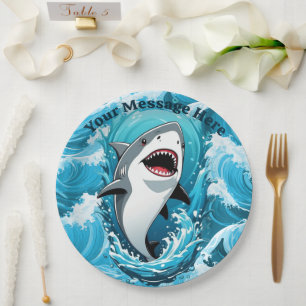 Join Us For a Bite Shark Paper Plates