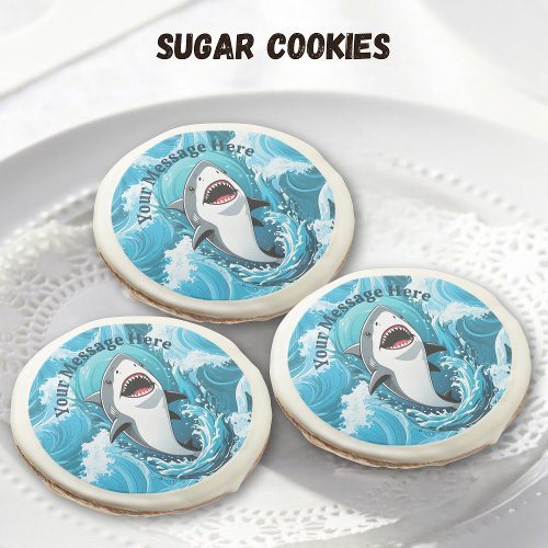 Join Us For a Bite Shark Sugar Cookie