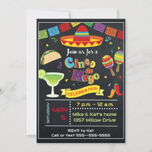 Join Us For A Celebration Cinco de Mayo Party Invitation