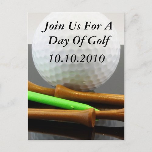 Join Us For A Day Of Golf Invitation Postcard