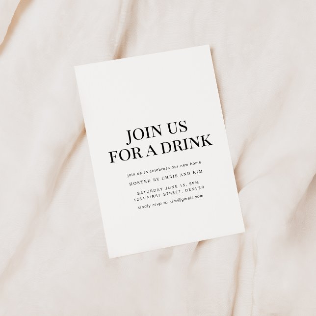 Join Us For A Drink Housewarming Party Invite (Creator Uploaded)