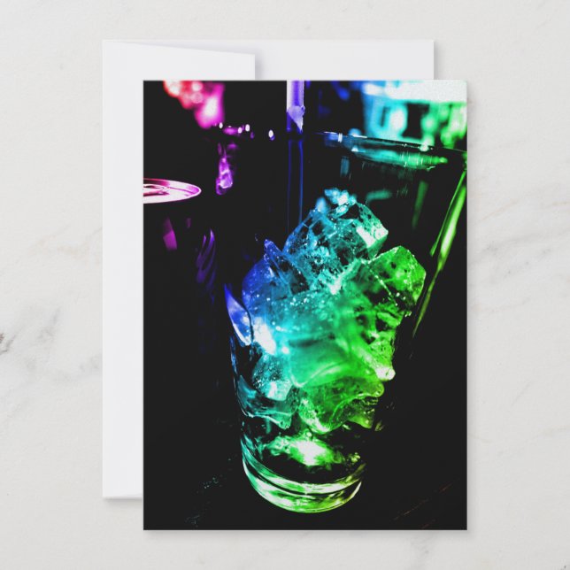 Join Us For A Drink Invitation - Metallic Paper (Front)