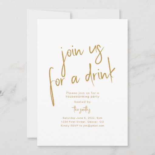 Join Us For A Drink Party Invitation | Zazzle